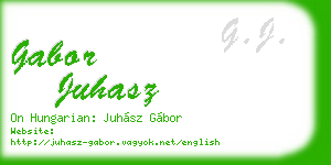 gabor juhasz business card