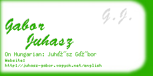 gabor juhasz business card